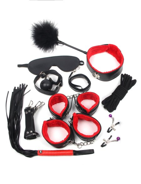 Red & Black Leather Bondage